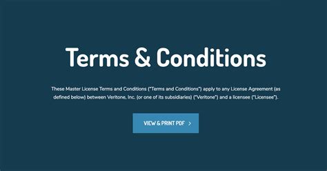 Terms and Conditions